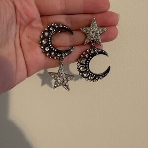 Betsey Johnson Shine Bright Celestial Moon Star Earring Set